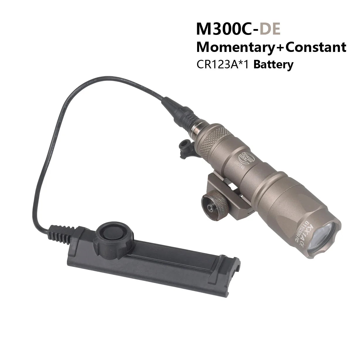 Tactical Surefire M300 M300B M300C Flashlight – Powerful Rifle & Gun Light with Dual Function Switch for Airsoft