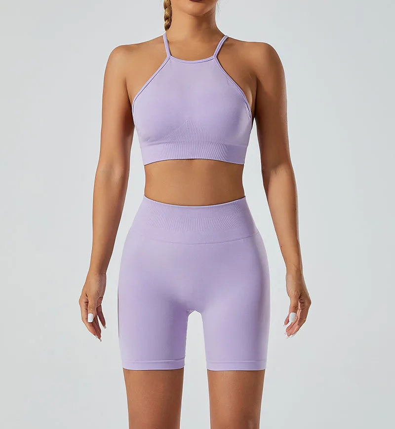 Women’s Shockproof Fitness Sports Bra – Push-Up Crop Top for Gym, Yoga & Workout