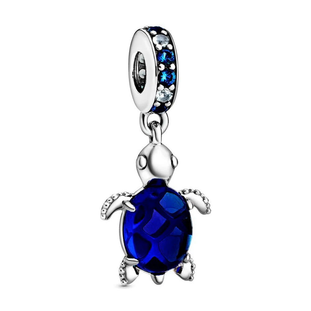 2024 New 925 Sterling Silver Bulb & Small Turtle Charm Pendant – Fit for Original Pandora Bracelet, DIY Women’s Jewelry Gift