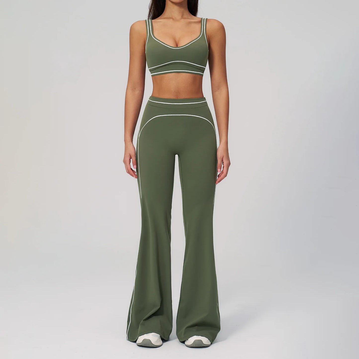 Women’s 2-Piece Fitness Yoga Set, Gym Running Tracksuit, Push-Up Sportswear Leggings, Athletic Workout Outfit
