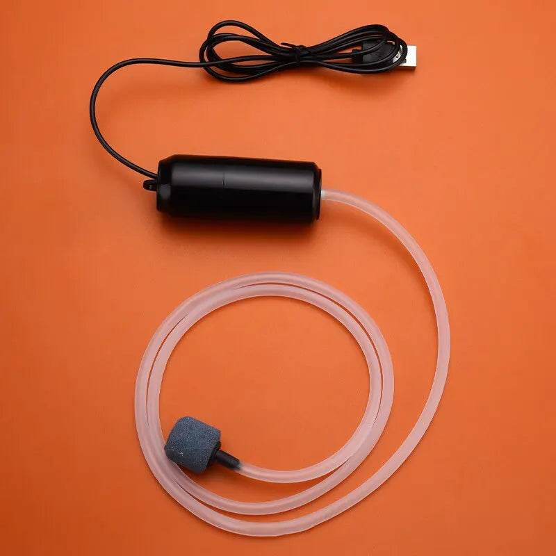 Silent Portable Mini USB Oxygen Pump - Small Oxygenator for Fish Tank, Fish Farming, Aquarium Supplies