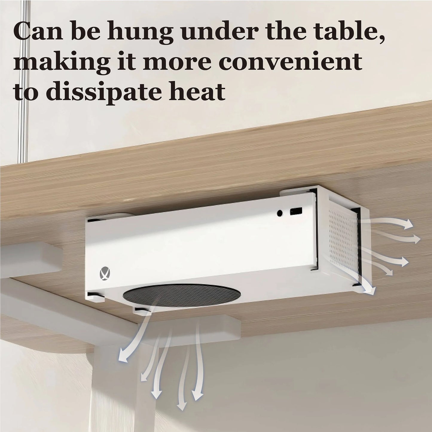 Wall Mount Holder for Xbox Series S — Metal Vertical Bracket for Wall or Under Desk, Console Game Accessories