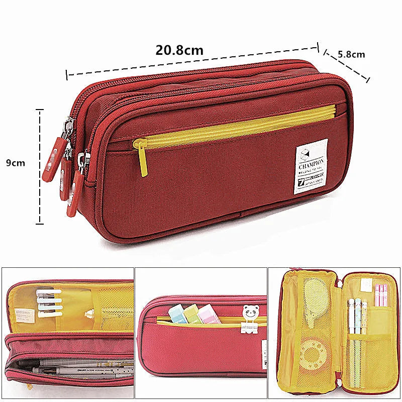 Large Capacity Pencil Case - Cute Pen Bag, Pen Box, and Storage for Boys & Girls - Ideal Gift for School and Office Supplies