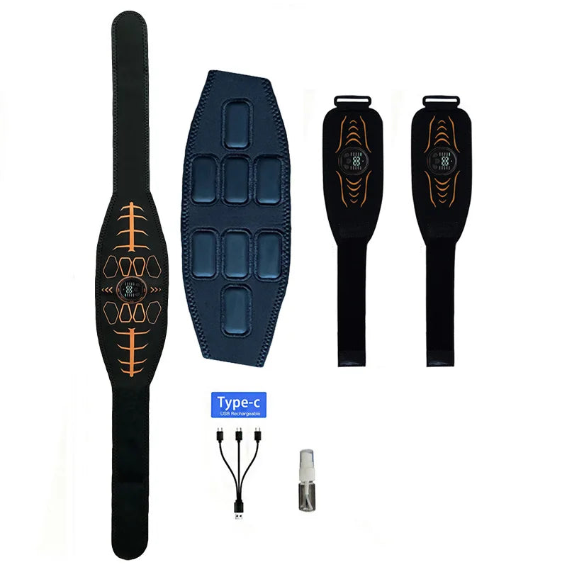 Smart Abdominal Toning Belt - Muscle Stimulation Fitness Trainer for Abs, Arms & Home Workouts