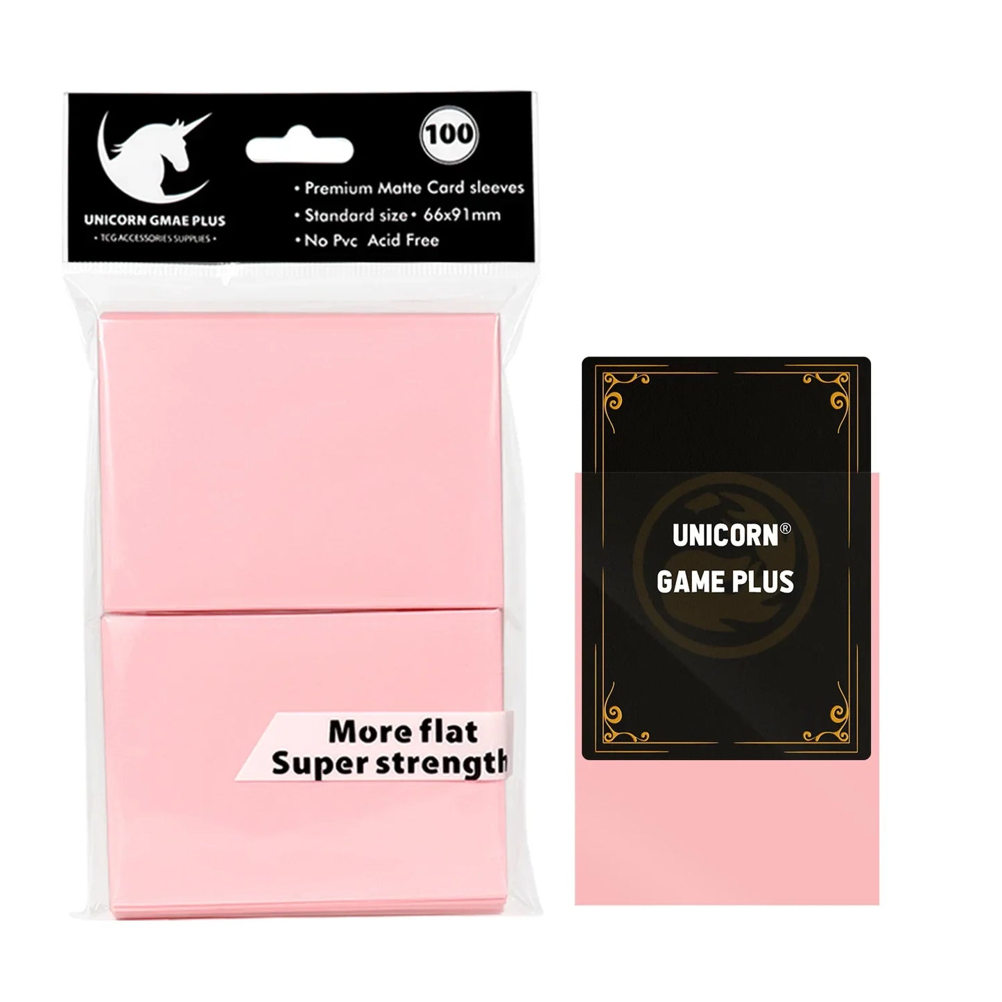 100PCS Matte Card Sleeves - 66x91mm TCG Trading Card Protectors for Pokémon, Tarot & Board Games