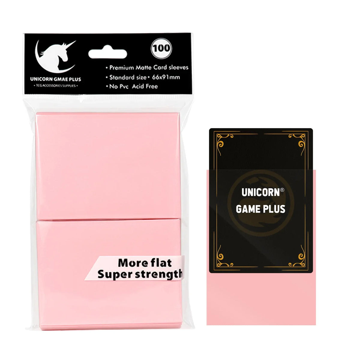100PCS 66x91mm Matte Card Sleeves - Standard TCG Trading Card Protectors for Tarot & Board Games