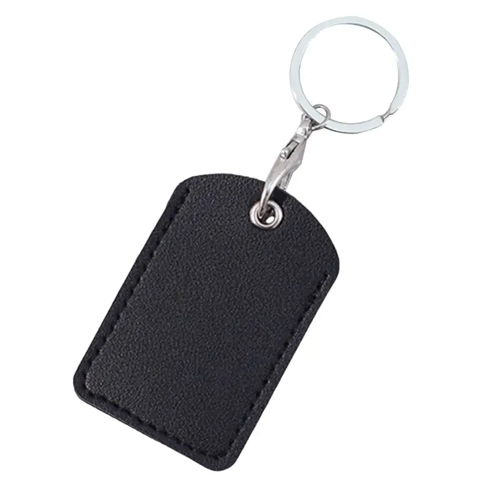 PU Leather Bag Pendant Card Sleeve – Rectangle Keychain Badge Holder for AirTag