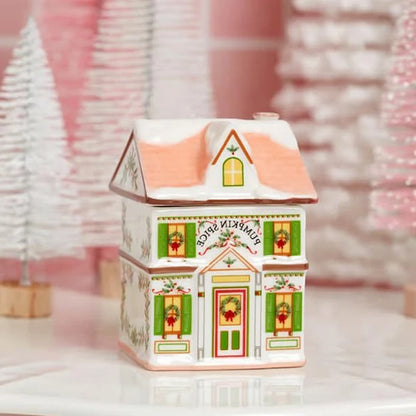 Christmas Holiday Village Spice House Set – Mini 6cm Home Decor for Kitchen, Spices & Tabletop Xmas Ornaments