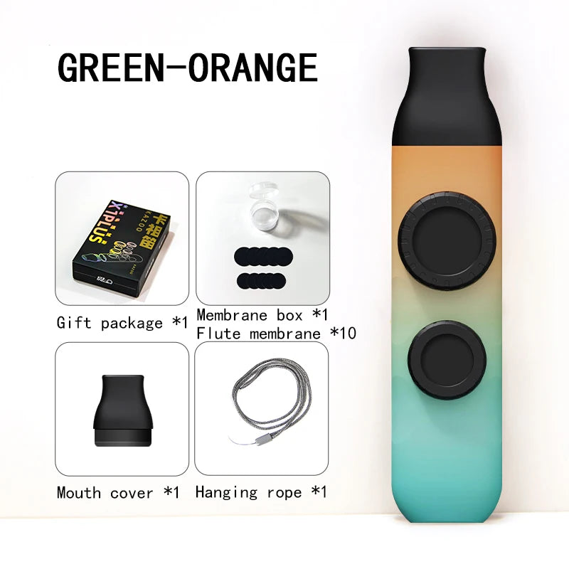 Double-Hole Kazoo Instrument - 10 Membranes Easy-to-Learn Fun Musical Instrument for Parties, Travel & Live Performances