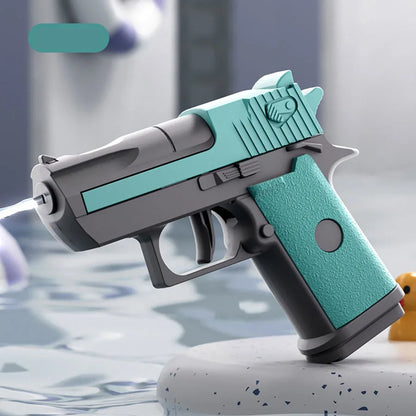 Kids Summer Mini Desert Eagle Water Gun – Mechanical Continuous Firing Small Pistol for Beach & Pool Play