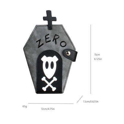 Niche Coffin-Shaped Clutch Wallet – Women's Bifold Coin Purse, Halloween Gift Idea