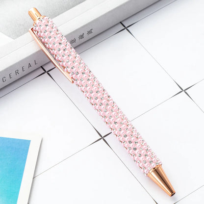 Lytwtw Pearl Rhinestone Ballpoint Pen – Luxury Rose Gold Metal Pen for Wedding, School & Office Supplies