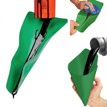 Flexible Oil Drainage Guide Tool - Shapeable Folding Funnel for Easy Oil Transfer, Returns to Original State