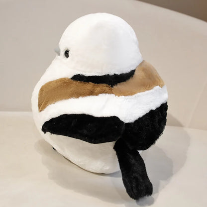 Cartoon Long-Tailed Tit Plush Toy – Cute Round Bird Stuffed Animal for Kids, Girls & Boys Gifts