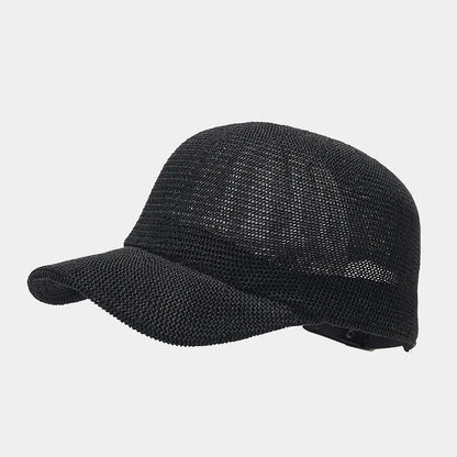 Breathable Straw Baseball Cap - Adjustable Summer Sun Hat for Men & Women