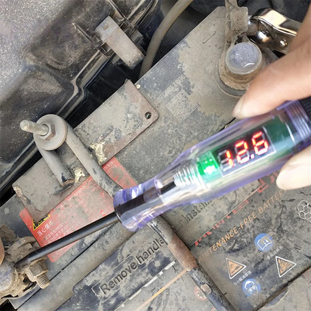 Car Truck Voltage Circuit Tester: Auto 6V-24V Diagnostic Probe Test Pen - Electric Measuring Pen Tool with Light Bulb