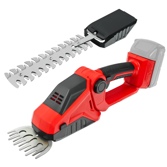 2-in-1 Cordless Hedge Trimmer & Grass Shears for Milwaukee 18V Battery – Handheld Electric Shrub Cutter Garden Tool (Tool Only, No Battery)