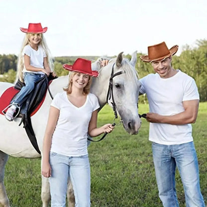 Adjustable Western Cowboy Hat for Kids – Felt Cosplay, Costume Prop, Cowgirl & Princess Party Hat