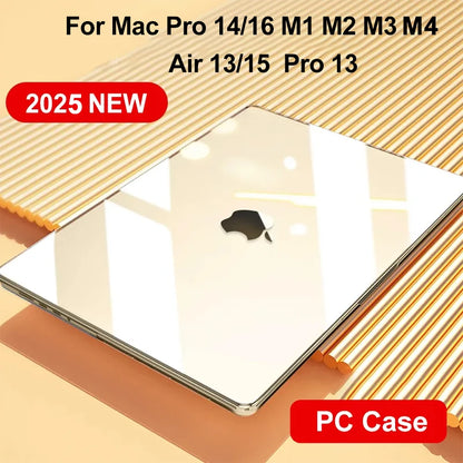 Crystal Clear MacBook Case - Protective Cover for MacBook Pro 14/16 & MacBook Air 13.6 M2–M5 Models