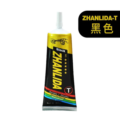 Zhanlida Speaker Repair Glue — 15/50/80ML Black & Transparent Adhesive for Foam, Rubber Edge, Dust Cap & Cone