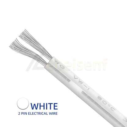 2Pin UL2468 Electrical Wire 2m/5m/10m/20m – Tinned Copper PVC Insulated Cable, 24/22/20AWG for LED Light Strip Extension