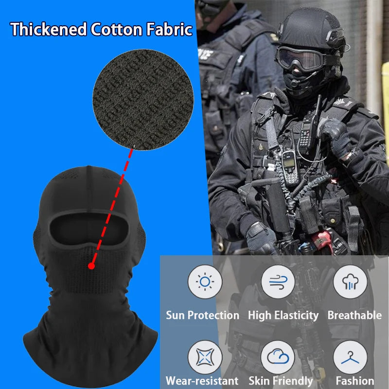 Military Tactical Balaclava Face Mask - Breathable, Dustproof, Wear-Resistant for Army, Police, Motorcycle Helmet Liner