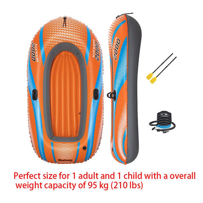 Bestway 1–3 Person Heavy Duty Inflatable Kayak PVC Rafting Adventure Boat for Outdoor Water Sports & Fishing