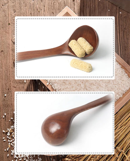 Komu Wooden Soup Ladle — Non-Stick Kitchen Utensil for Cooking, Tableware & Catering Supplies