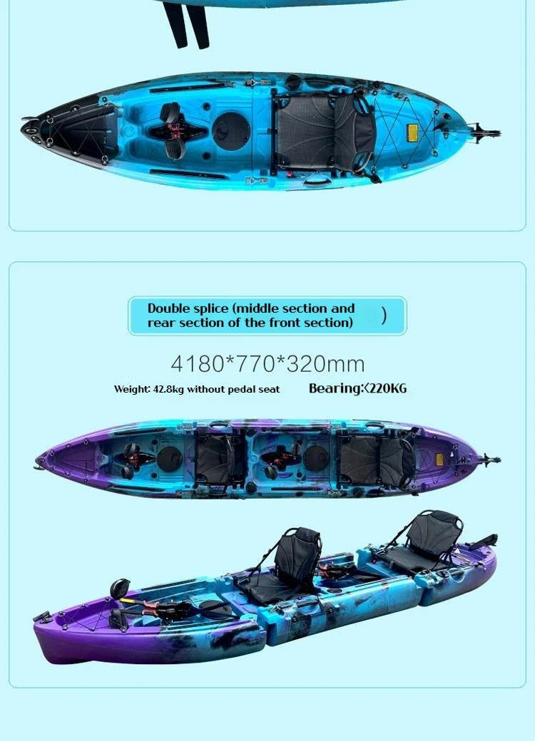 Modular Electric & Pedal-Driven Kayak – Portable Detachable Canoe, Lightweight Inflatable Folding Boat for Fishing & Adventure