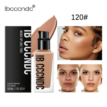 Flawless All-Day Waterproof Concealer & Foundation – 6-Color Full Coverage Moisturizing Makeup for Women