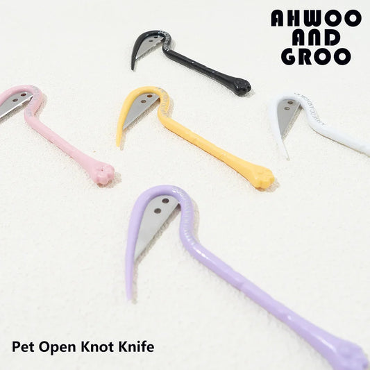 Pet Grooming Deshedding Knife & Scissors Set – Dog & Cat Fur Knot Remover Comb Cleaning Tool Kit 🐶🐱✨
