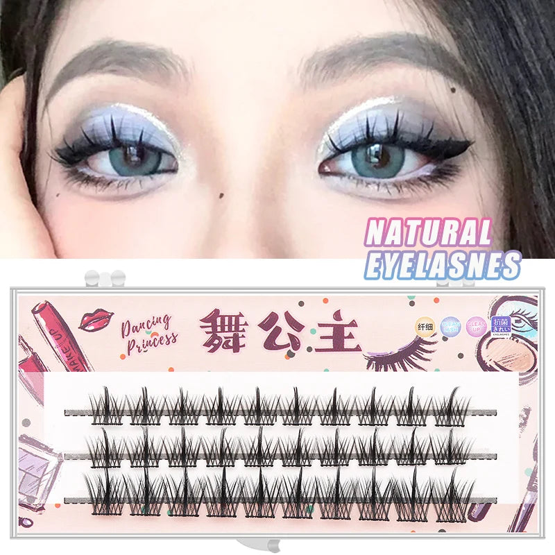 Individual Lash Extensions Kit – DIY Cluster Eyelash Book, False Lashes for Home Makeup