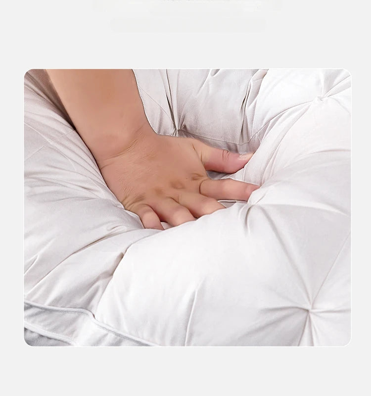 95% Goose Down Pillow – White Cotton Cover, 5-Star Hotel Quality, Low/Mid/High Loft for Sleeping, Rectangle Shape