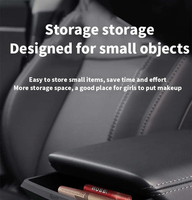 Central Armrest Storage Box for Tesla Model Y/3/3 Highland – Multi-Functional Glasses & Phone Organizer Case, 2024 Accessory