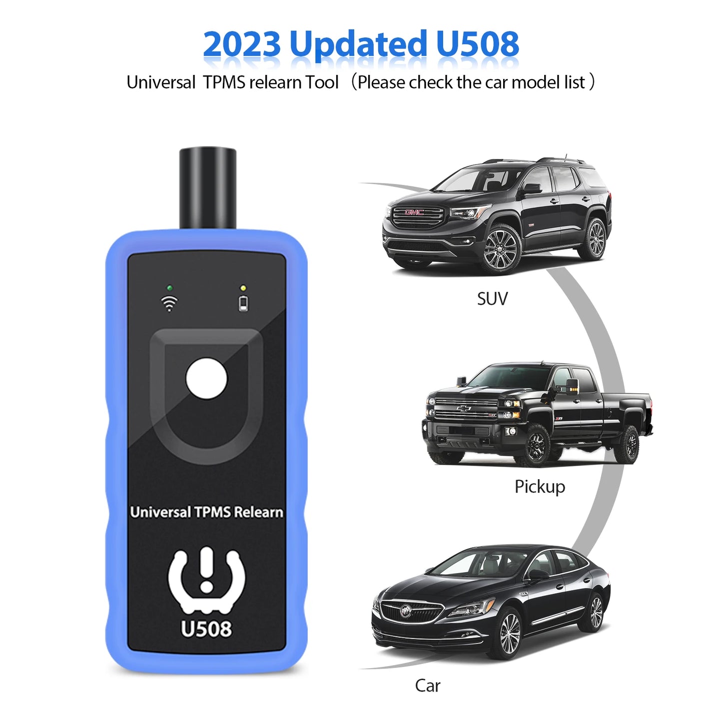 Universal Car TPMS Reset Tool - Tire Pressure Monitor Sensor System Relearn Tool U508 for Ford, Opel, BMW, Jeep, GMC, Chevrolet
