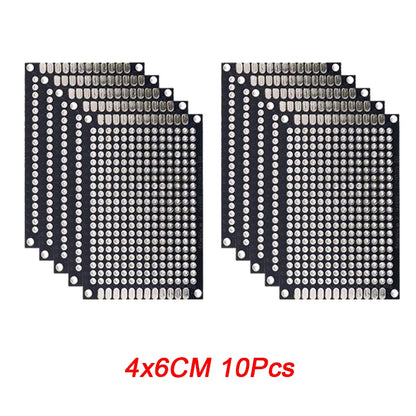 5/10PCS Double-Sided PCB Prototype Boards – Black DIY Circuit Boards 2x8 3x7 4x6 5x7 6x8 7x9cm for Electronics Projects