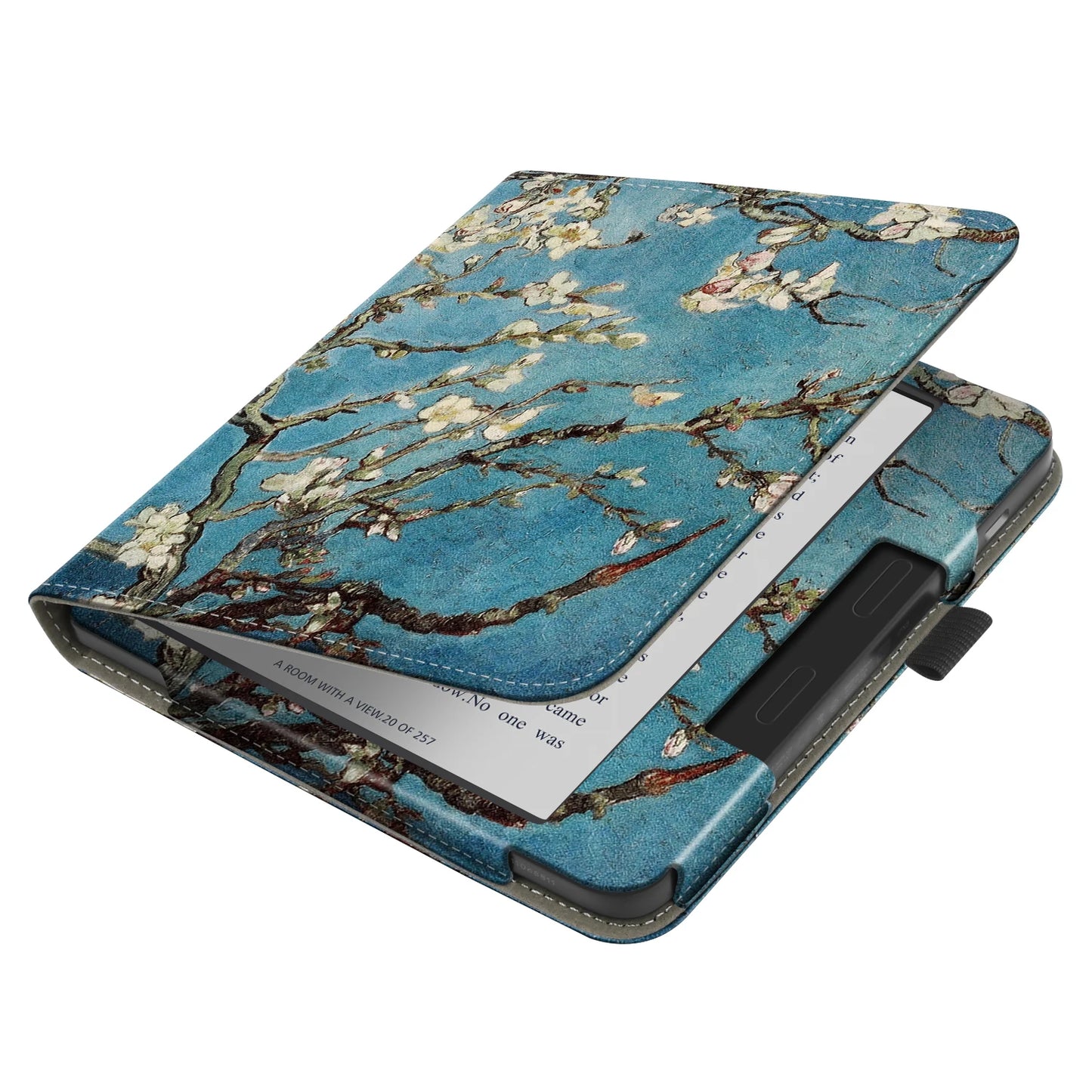KOBO Libra 7" Leather Case – Hand Strap, Stand & Card Slot Cover for Libra Colour, Libra 2, Libra H2O (N428/N418/N873)