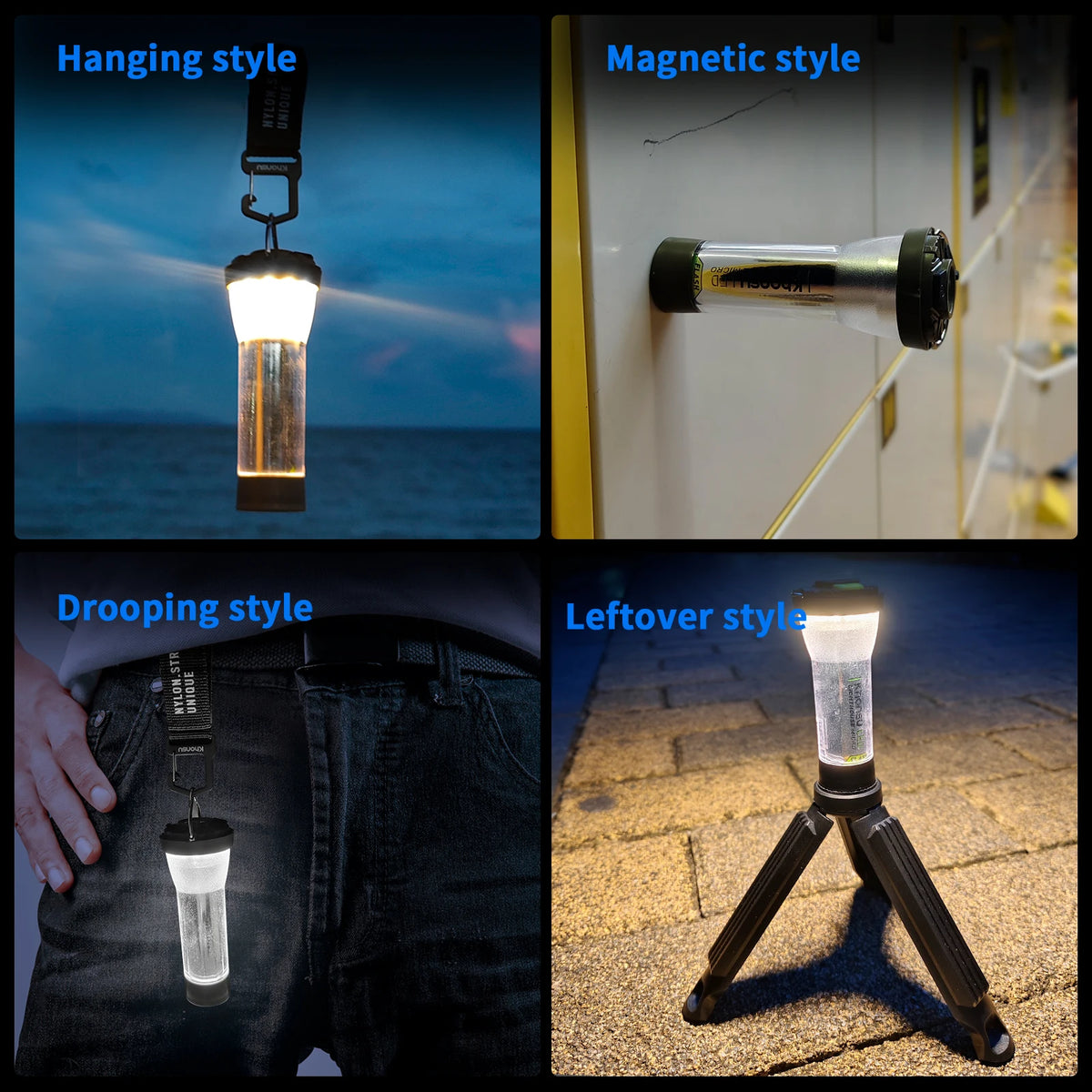 Portable Camping Lantern 3000mAh - Rechargeable Waterproof Outdoor Lighthouse Flashlight for Camping and Hiking