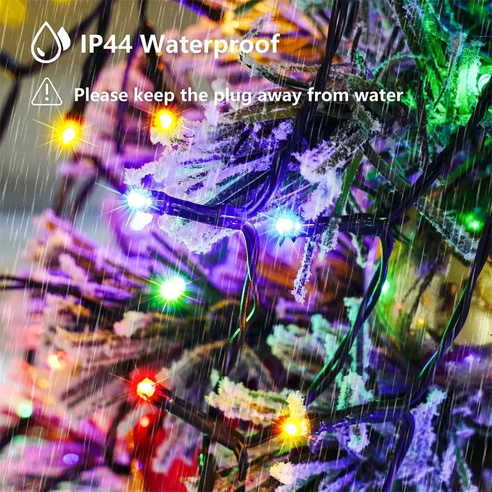 LED Christmas Tree String Lights – 1.5M/2M/3M Waterfall Garland for Patio, Garden, and Holiday Decoration 2025