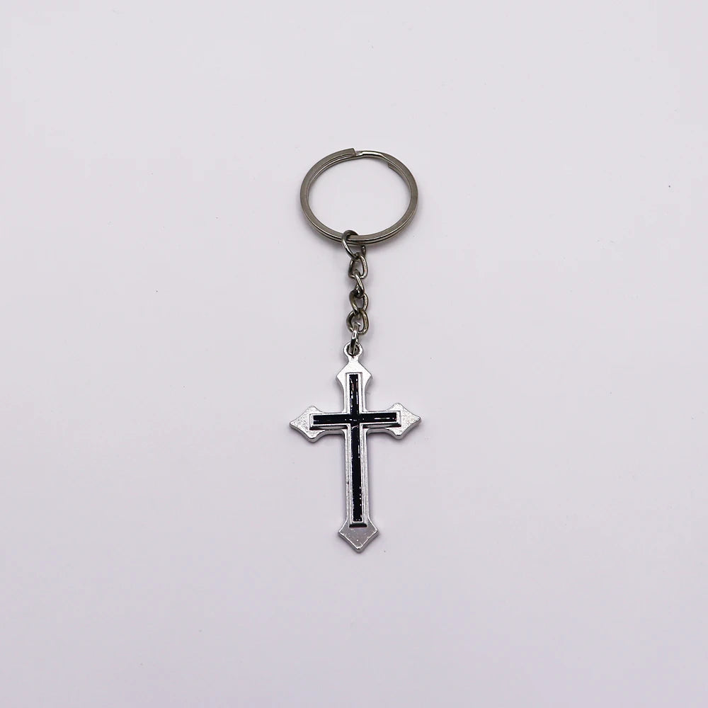 Classic Cross Keychain - Fashion Car Key Ring Pendant & Bag Jewelry Accessory