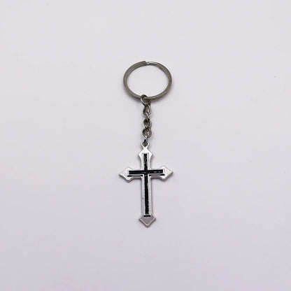 Classic Cross Keychain - Fashion Car Key Ring Pendant & Bag Jewelry Accessory