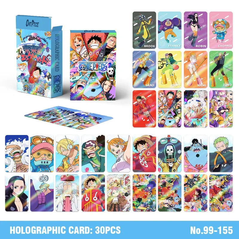 One Piece Anime Holographic Collectible Cards – Luffy, Usopp, Sogeking & Portgas D. Ace Commemorative Trading Cards