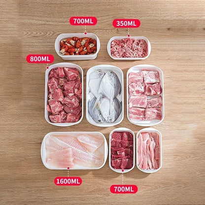 Food Grade Refrigerator Storage Box - Plastic Fresh-Keeping Container with Lid for Fruit and Frozen Food Sealing