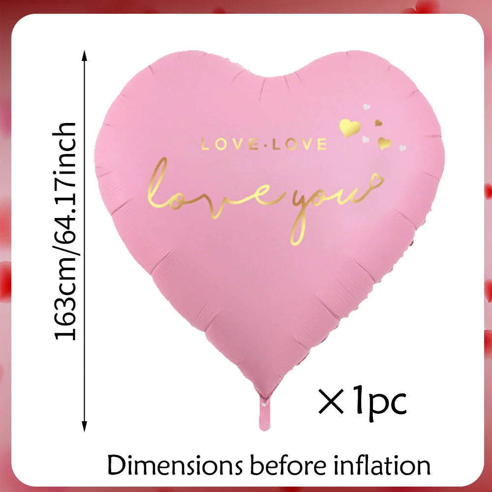 Oversized 63-Inch “Love You” Aluminum Foil Balloon – Romantic Valentine’s, Wedding, Anniversary & Birthday Party Decoration