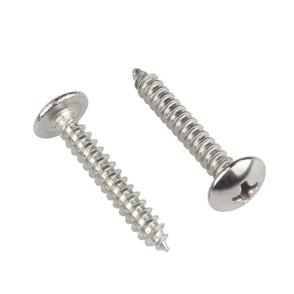 50/20/10pcs M3-M6 Stainless Steel Self-Tapping Screws – Cross Recessed Truss Head for Wood