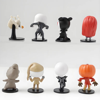 8pcs The Nightmare Before Christmas Action Figures — Sally & Jack Skellington Vinyl Figurines, Halloween & Christmas Collectible Toys
