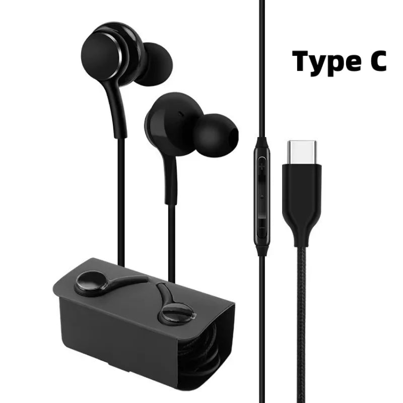 Wired In-Ear Earphones – 3.5mm and USB-C Stereo Headset for Android Smartphones