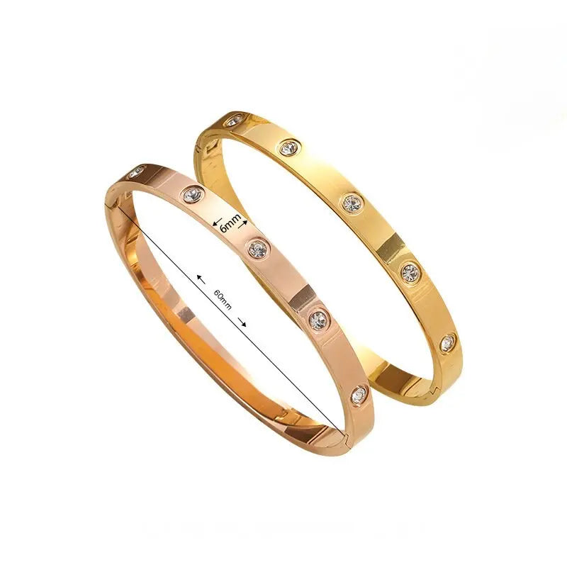 Women's Fashion Stainless Steel Waterproof Luxury Bracelet – Stylish Jewelry for Date, Party, and Festival Gifts - S090