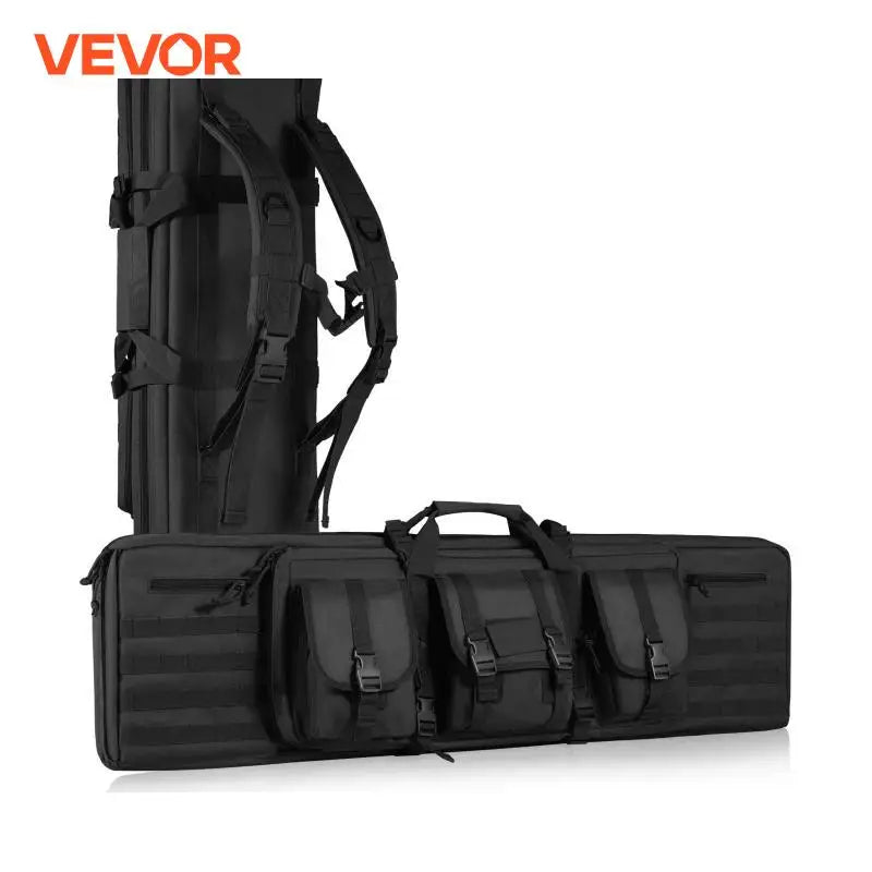 VEVOR Tactical Double Rifle Bag – 36/42" Soft Gun Case with Lockable Zipper for Two Rifles & Pistols