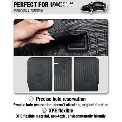 Rear Seat Backrest Protector for Tesla Model Y 2020-2025 – Juniper Trunk Anti-Scratch & Anti-Dirty Mat with Velcro